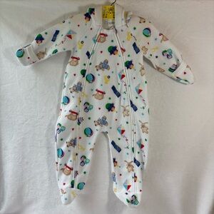 Vintage Y2K Carter’s Baby Zip Footed  Sleeper Colorful All-Over Toy Pattern 12M